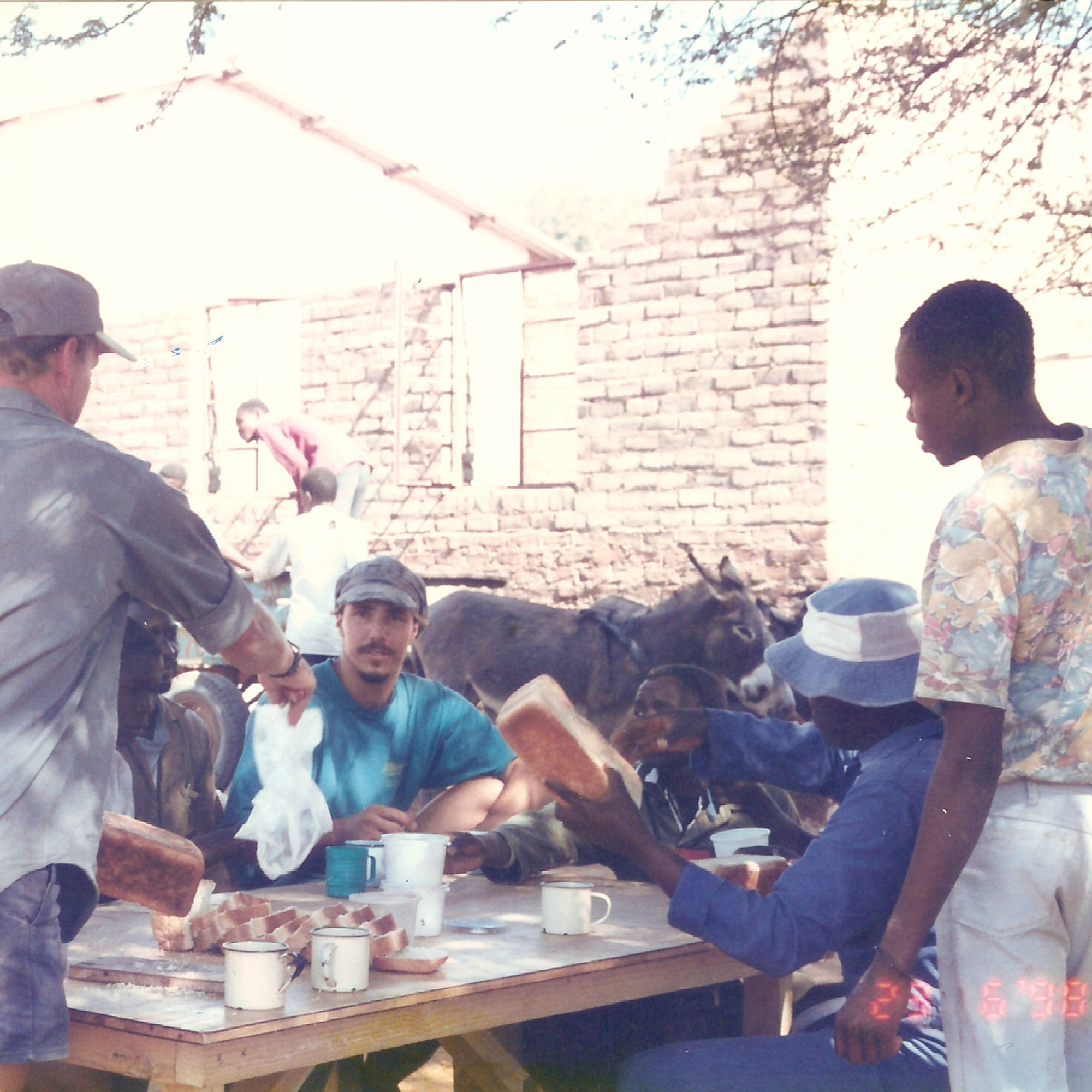 WorldSkills Competitors and community members at the Makwe project, Zimbabwe